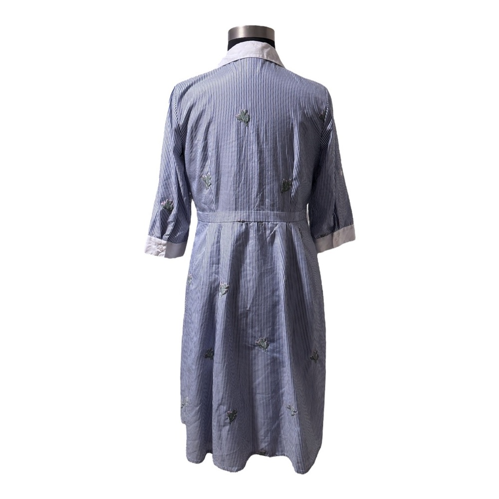 NWOT ModCloth Cactus Embroidered Striped Shirt Dress Size 16 Retro Rockabilly - Picture 5 of 11